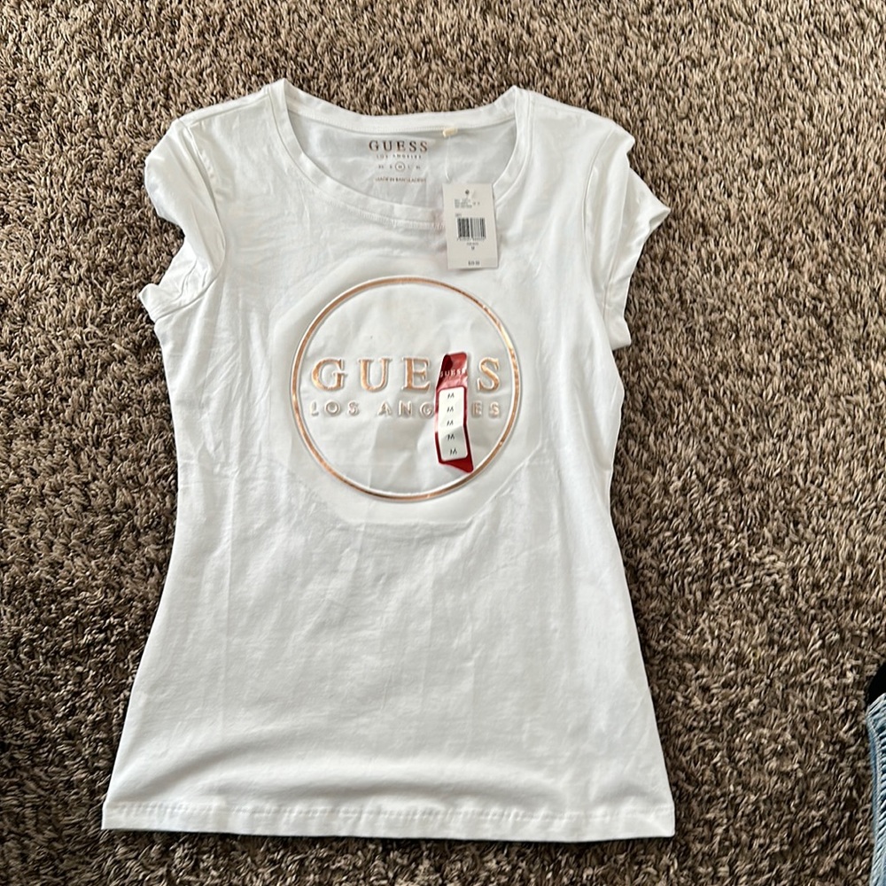 Brand new white guess t shirt